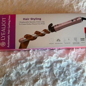 Pink Hair Styling Curling Iron